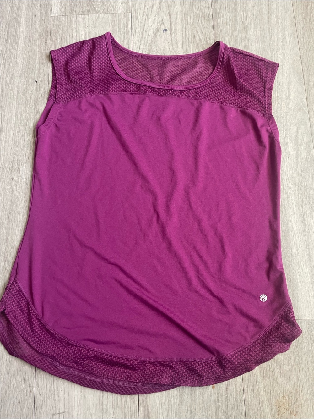 Bally Women's Magenta Mesh-Trim Short Sleeve Tee
